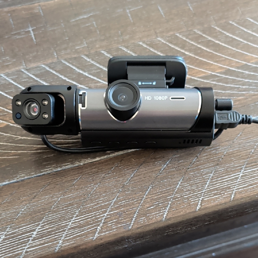 HD 1080P Dual Lens Dash Camera - Black